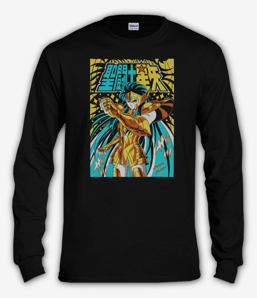 Polera manga larga Negro de Camus de Acuario N