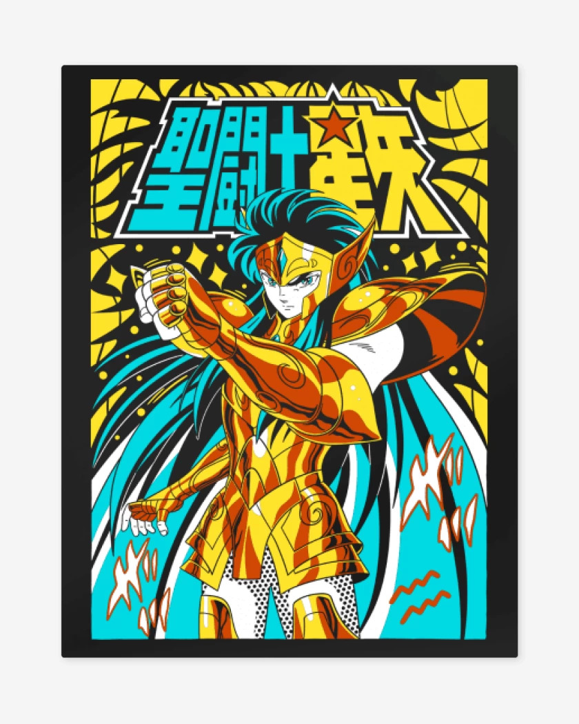 Print metalico Negro de Camus de Acuario N