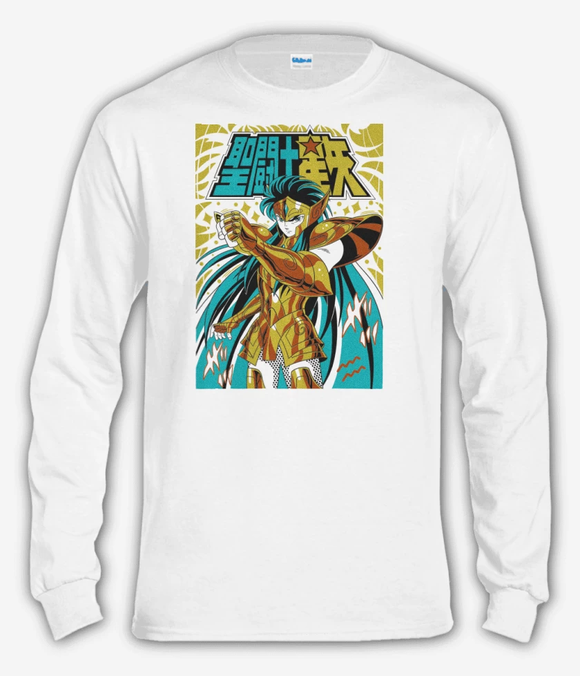 Polera manga larga Blanco de Camus de Acuario