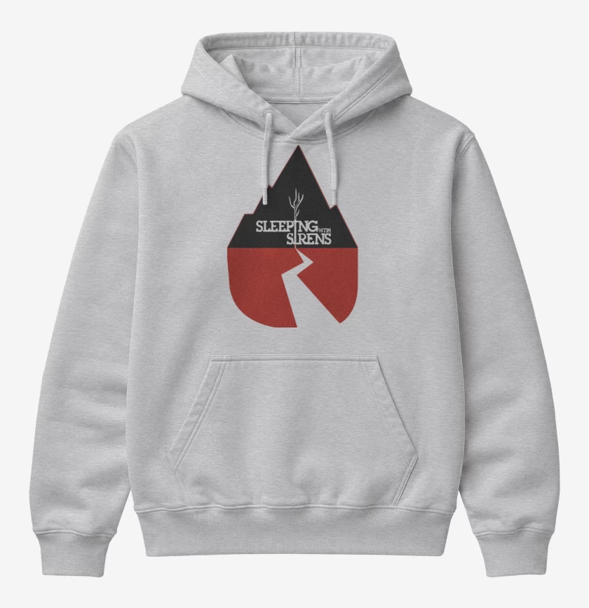 Poleron Canguro básico Gris Melange de Sleeping with sirens