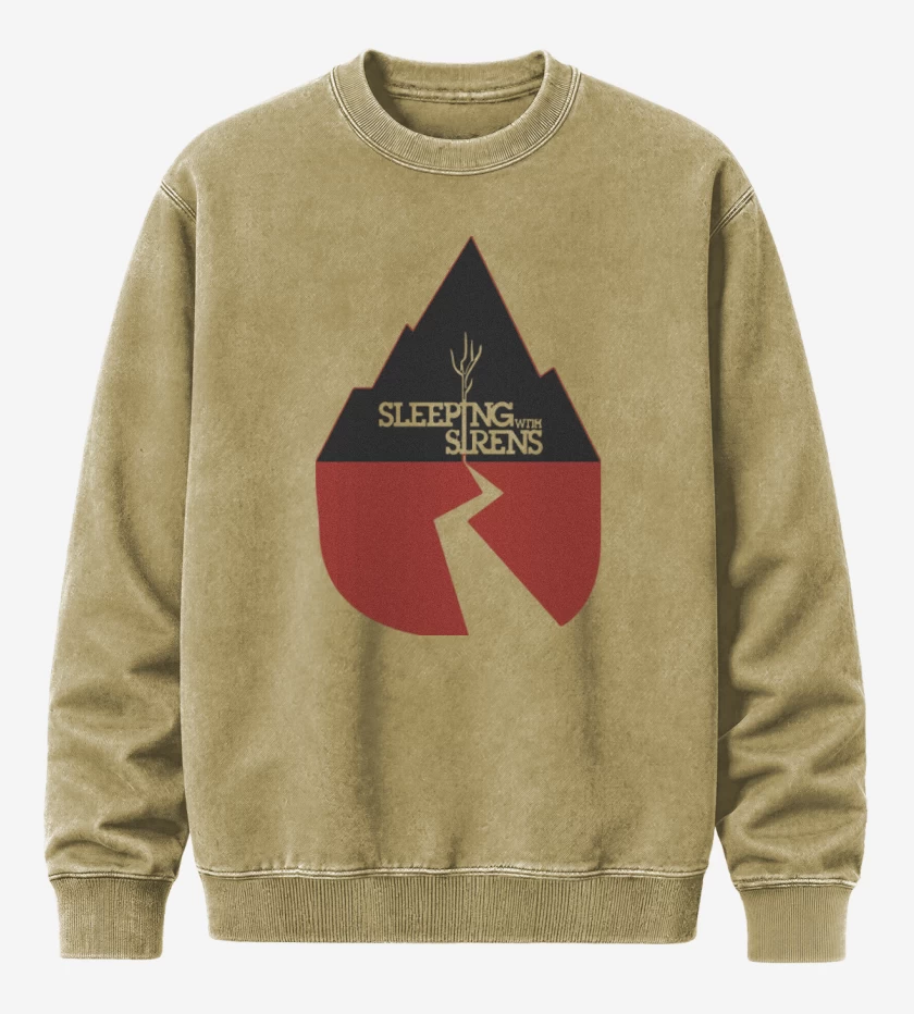Poleron Polo Acid Wash Beige de Sleeping with sirens