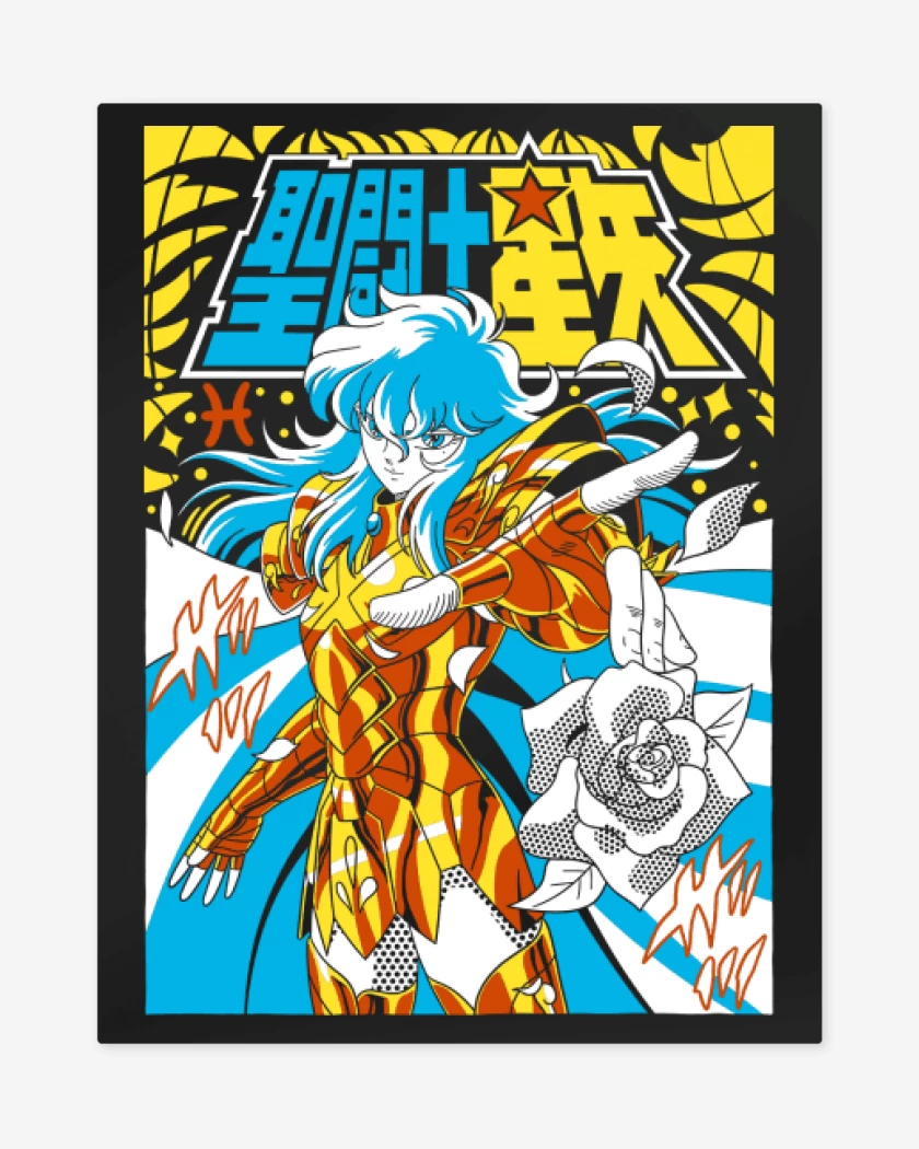Print metalico Negro de Afrodita de Piscis N