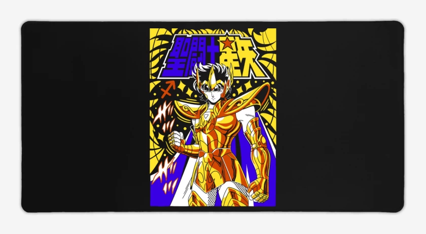 Mouse pad Gamer Negro de Aioria de Leo N