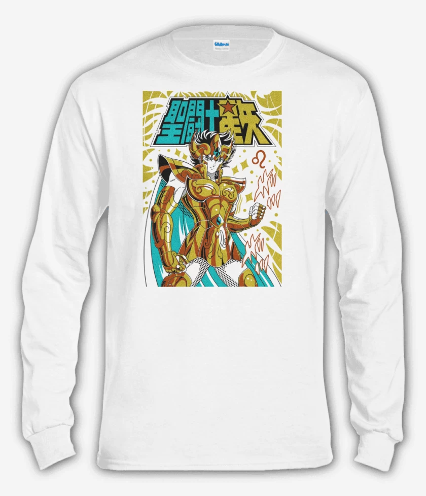 Polera manga larga Blanco de Aioria de Leo B