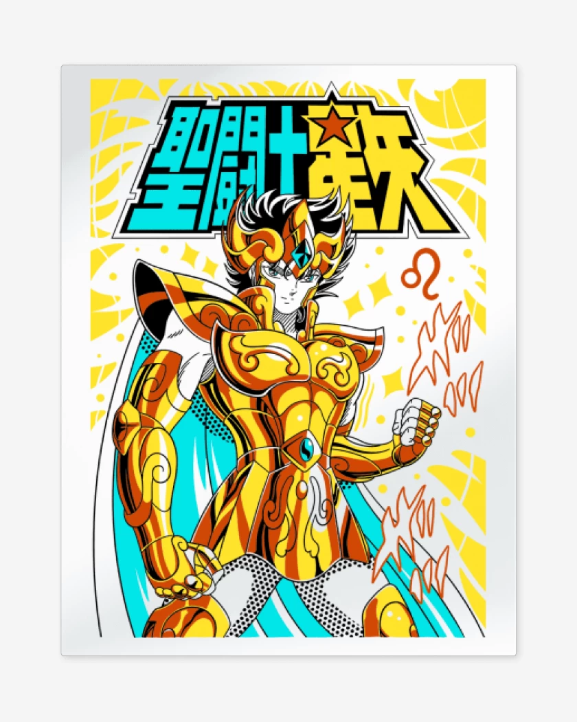 Print metalico Blanco de Aioria de Leo B