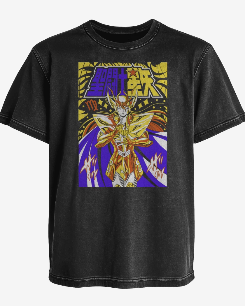 Polera desgastada Negro de Shaka de Virgo N