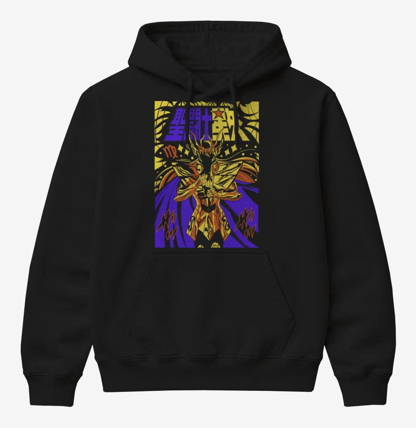 Poleron Canguro básico Negro de Shaka de Virgo B