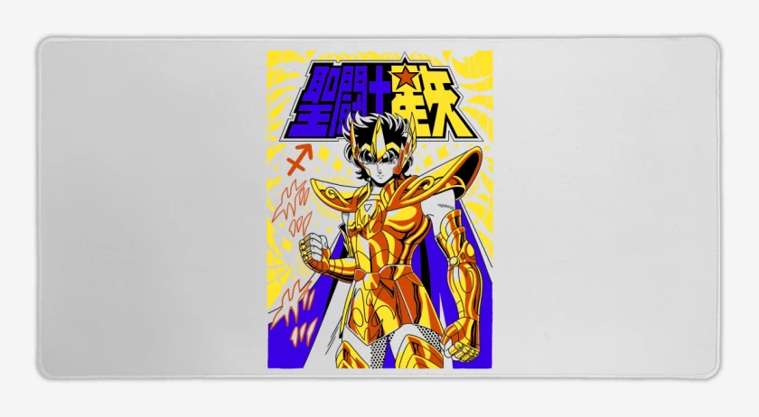 Mouse pad Gamer Blanco de Aioros de Sagitario B