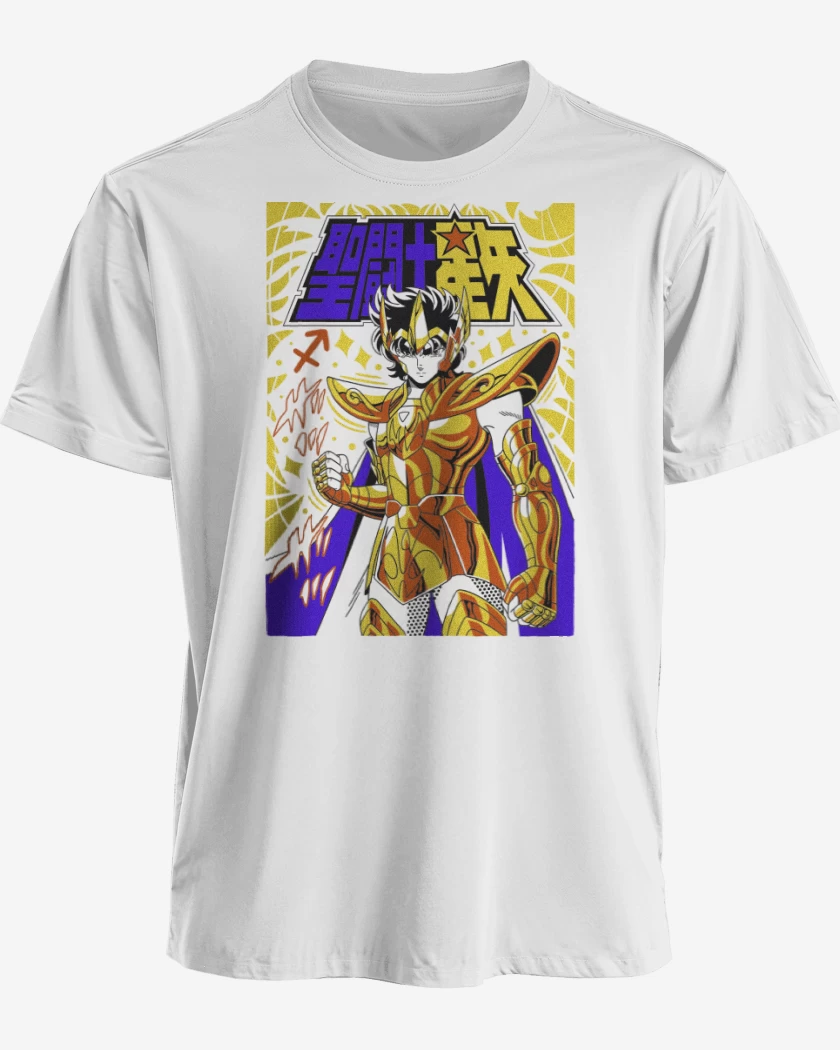 Polera premium Blanco de Aioros de Sagitario B