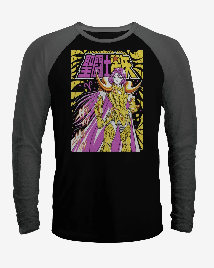 Polera Raglan Negro / Negro Heather de Mu de Aries N