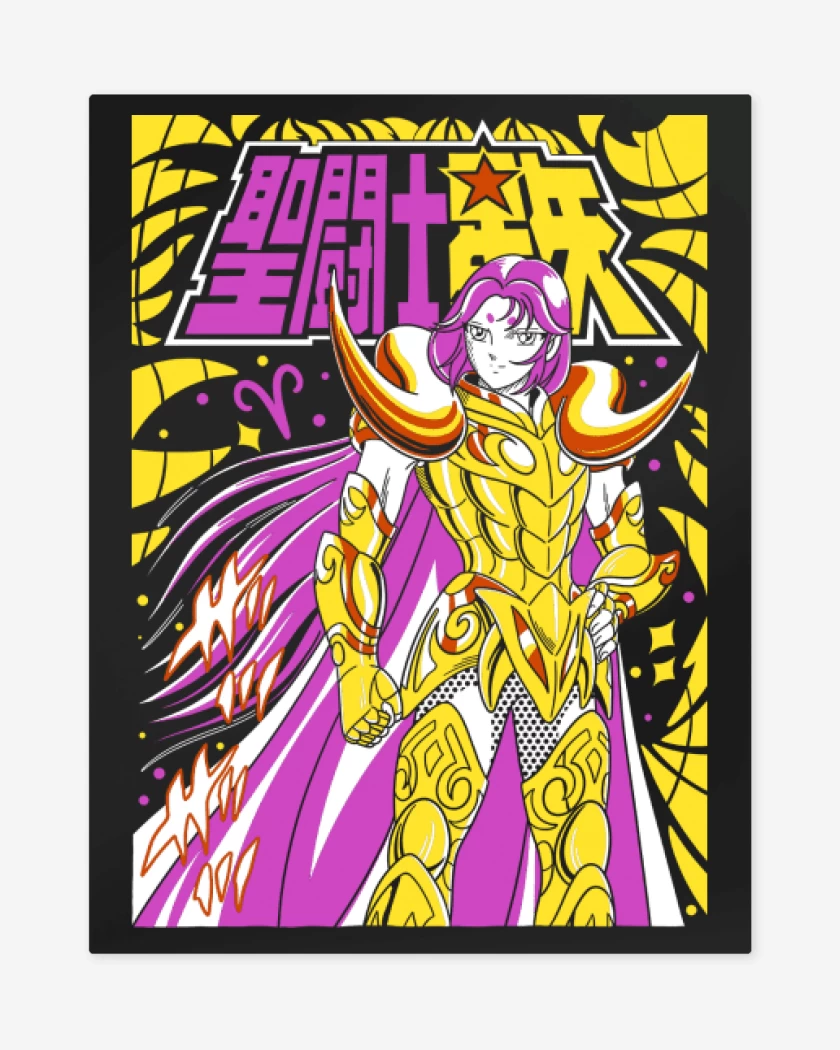 Print metalico Negro de Mu de Aries N