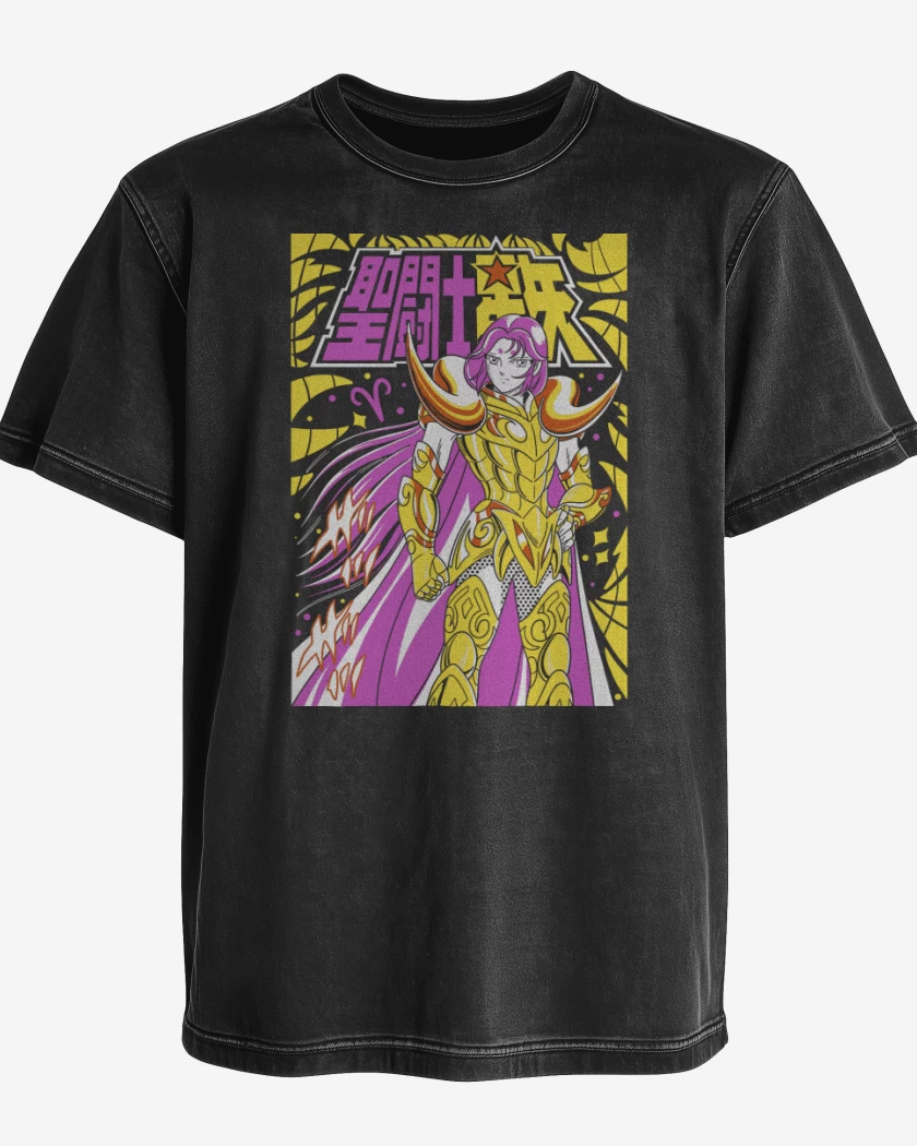 Polera desgastada Negro de Mu de Aries N