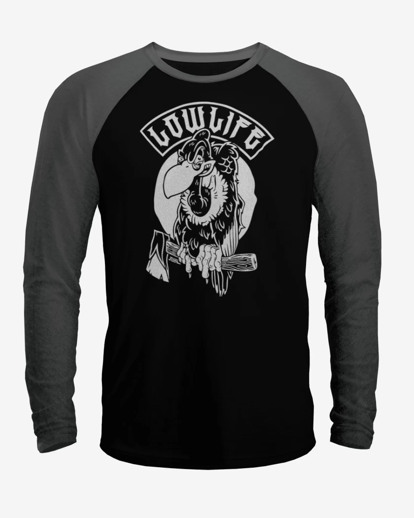 Polera Raglan Negro / Negro Heather de Carroñero