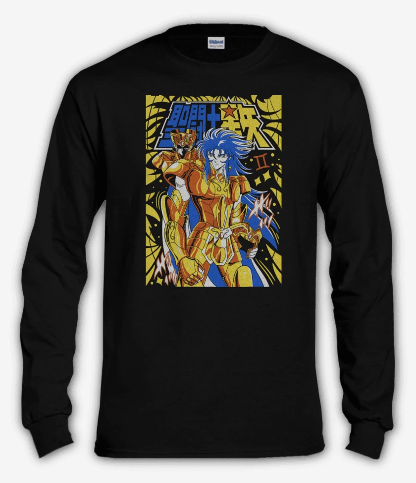 Polera manga larga Negro de Saga de Géminis N