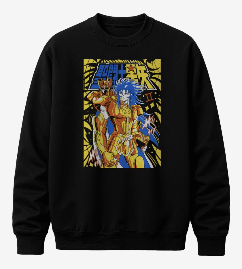 Poleron polo Negro de Saga de Géminis N