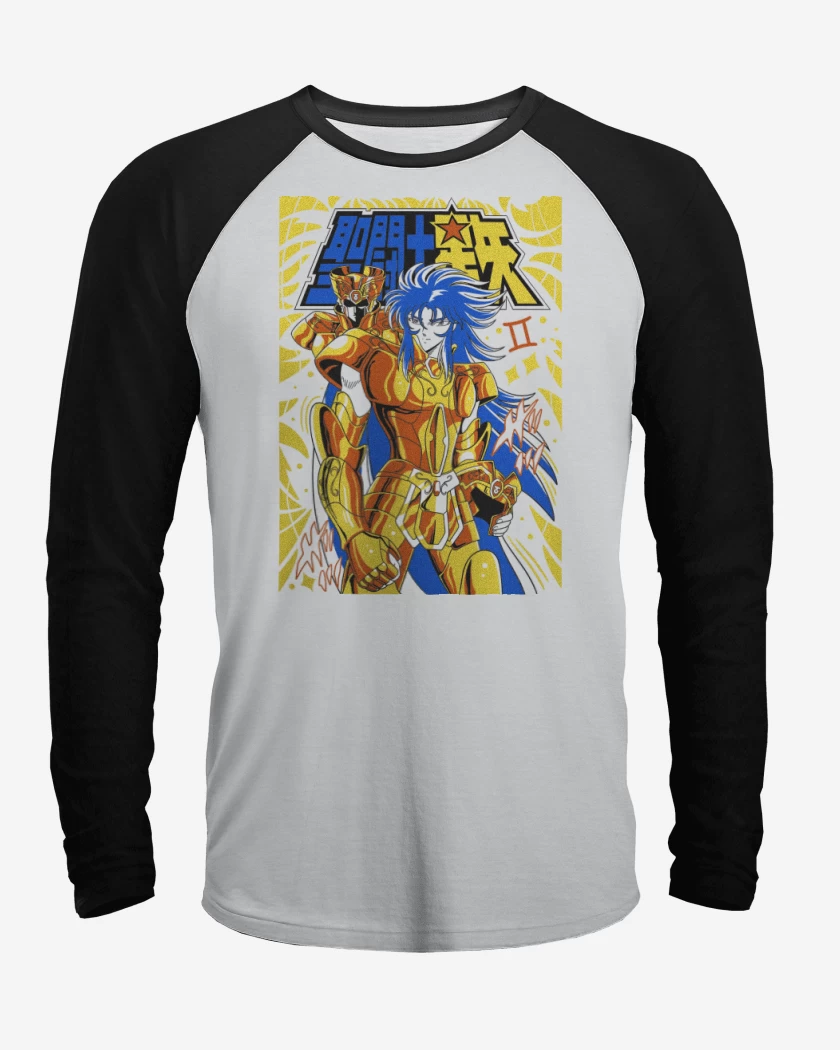 Polera Raglan Blanco / Negro de Saga de Géminis B