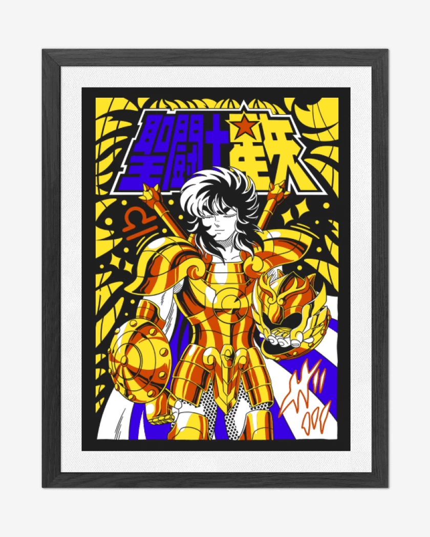 Cuadro decorativo Negro de Dohko de Libra N