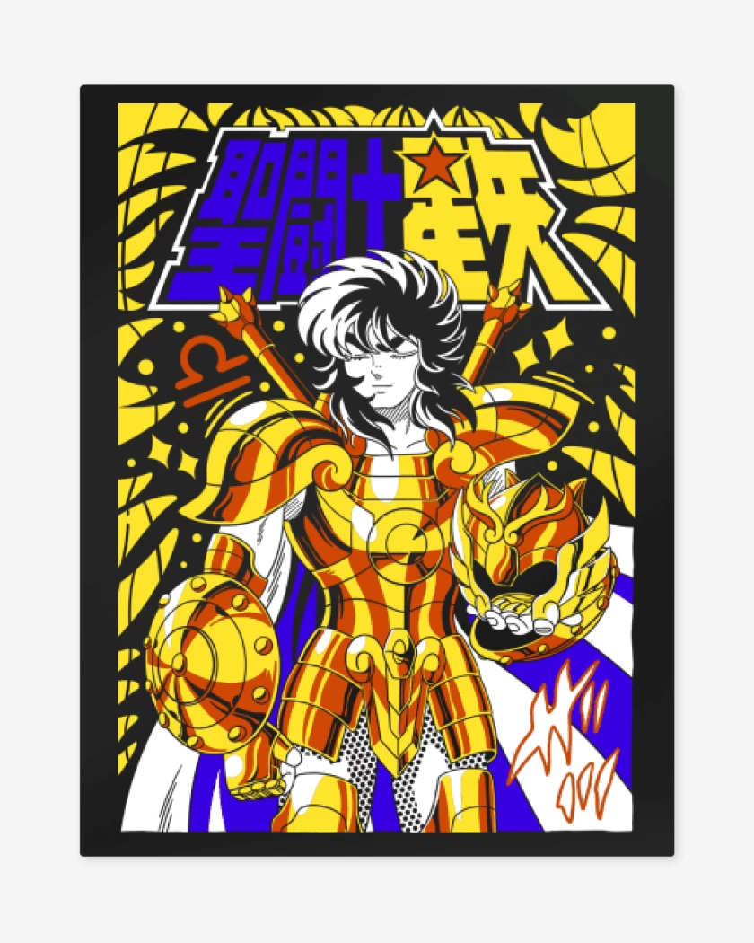 Print metalico Negro de Dohko de Libra N