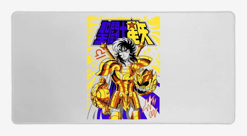 Mouse pad Gamer Blanco de Dohko de Libra B
