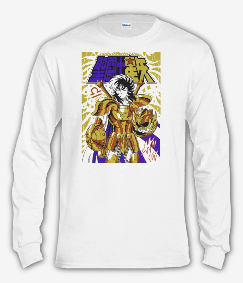 Polera manga larga Blanco de Dohko de Libra B