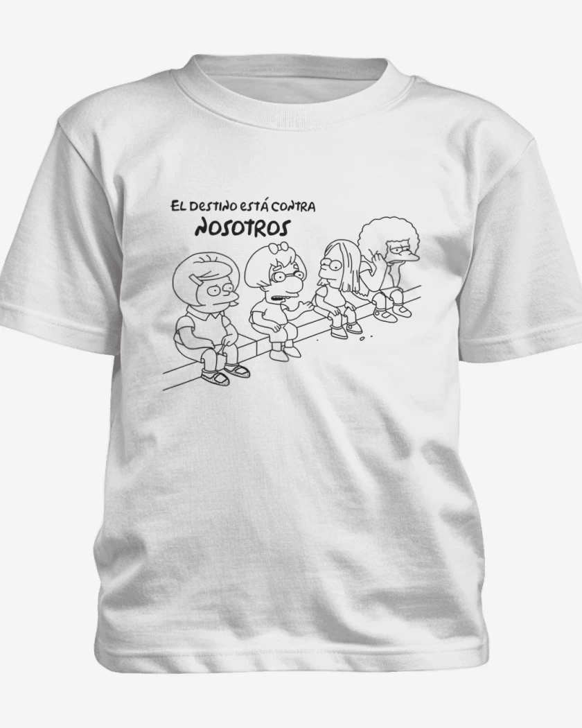 Polera de niño Blanco de El destino está contra nosotros