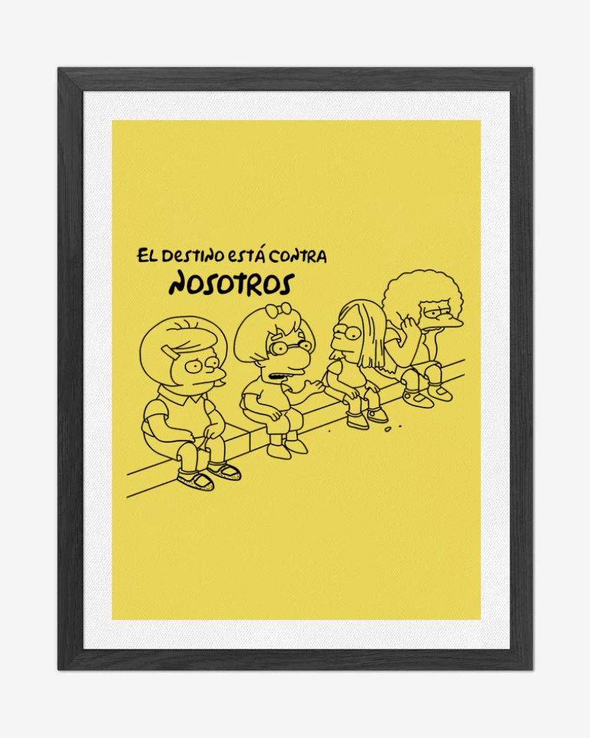 Cuadro decorativo Amarillo de El destino está contra nosotros