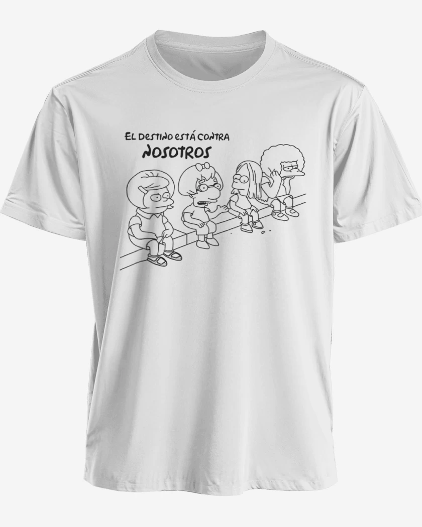 Polera premium Blanco de El destino está contra nosotros