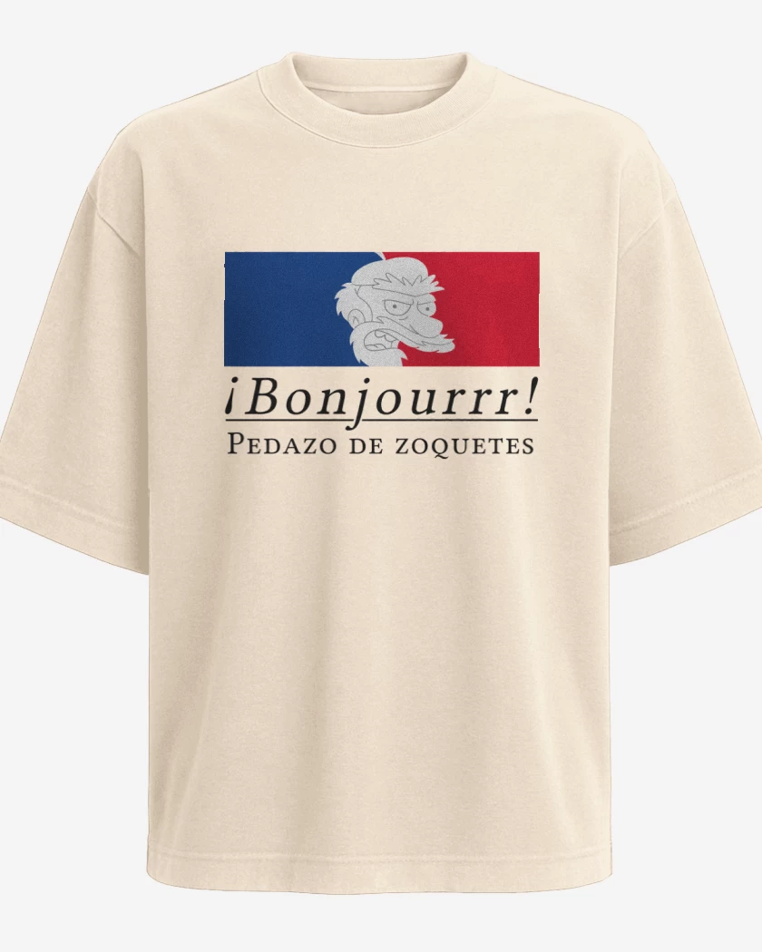 Polera Oversize Beige de Pedazo de Zoquetes