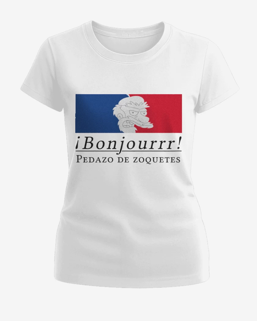 Polera de Mujer Blanco de Pedazo de Zoquetes