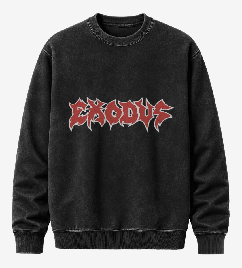 Poleron Polo Acid Wash Negro de Exodus