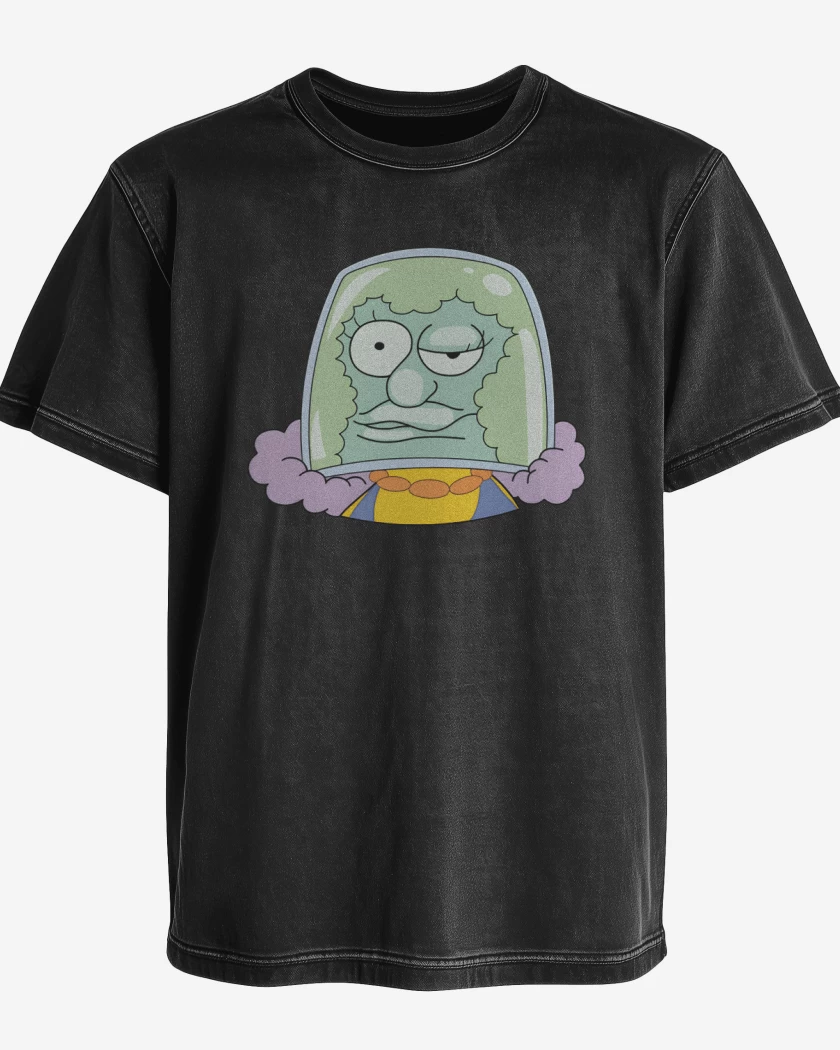 Polera desgastada Negro de Tía Selma