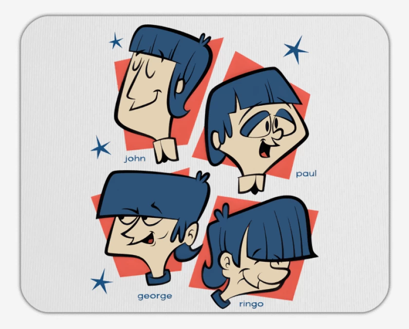 Mousepad Blanco de The Beatlestoon