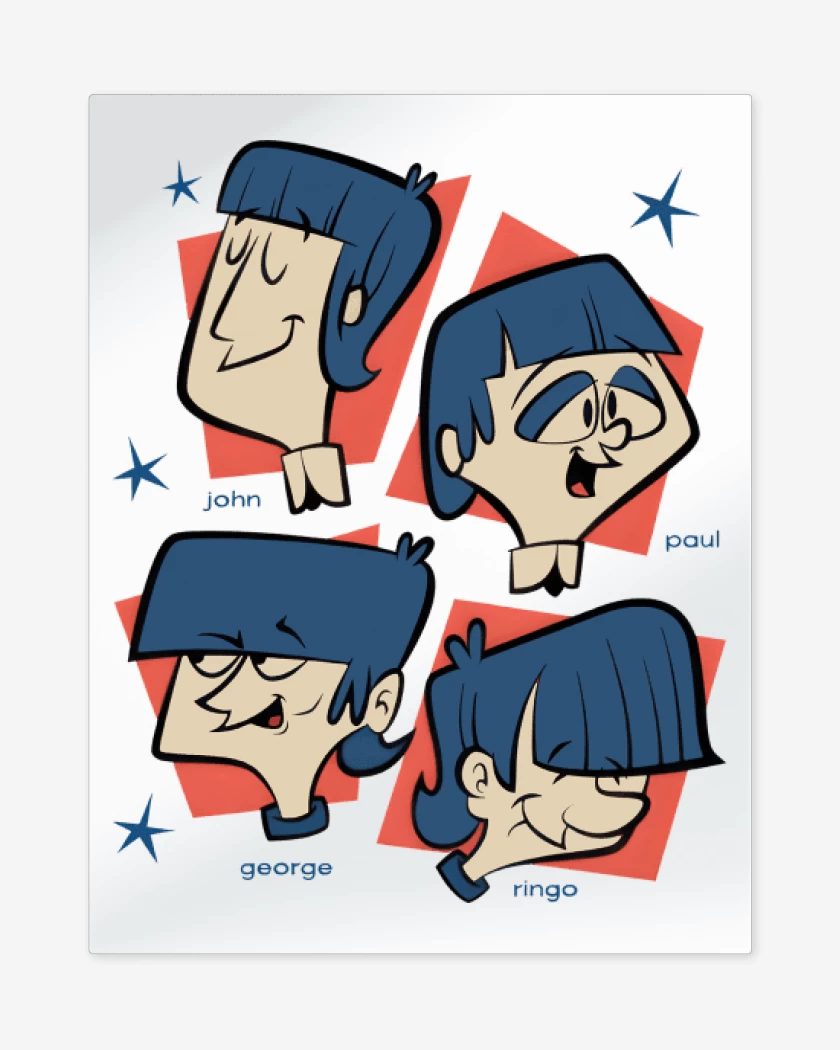 Print metalico Blanco de The Beatlestoon