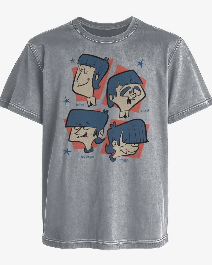 Polera desgastada Gris Melange de The Beatlestoon
