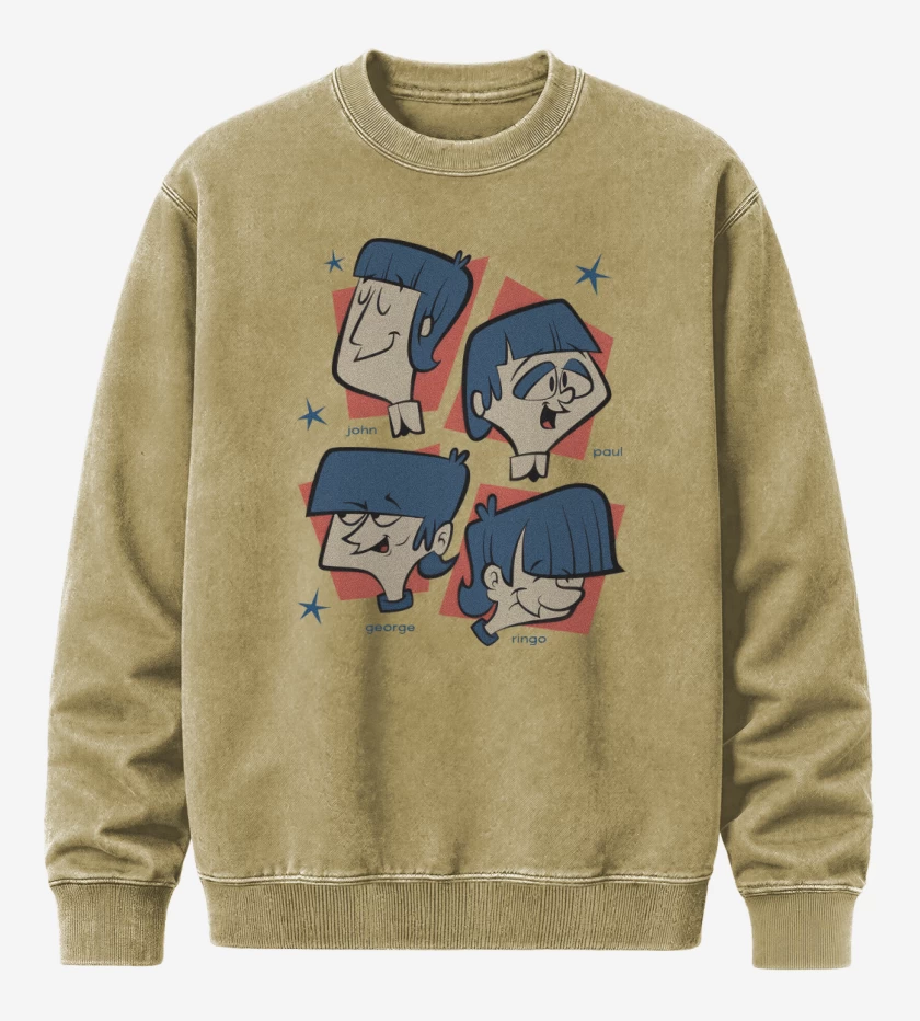 Poleron Polo Acid Wash Beige de The Beatlestoon