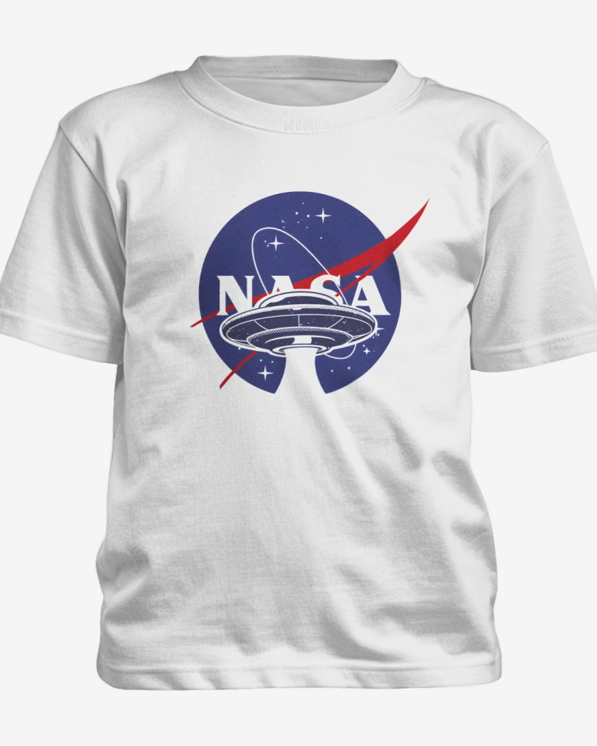 Polera de niño Blanco de Platillo de la Nasa