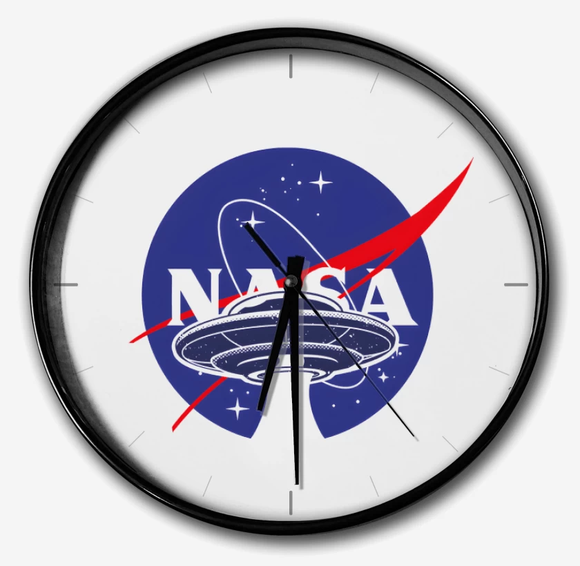 Reloj Blanco de Platillo de la Nasa