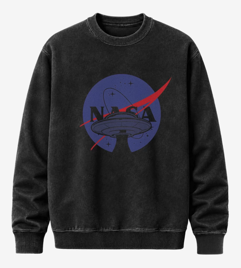 Poleron Polo Acid Wash Negro de Platillo de la Nasa