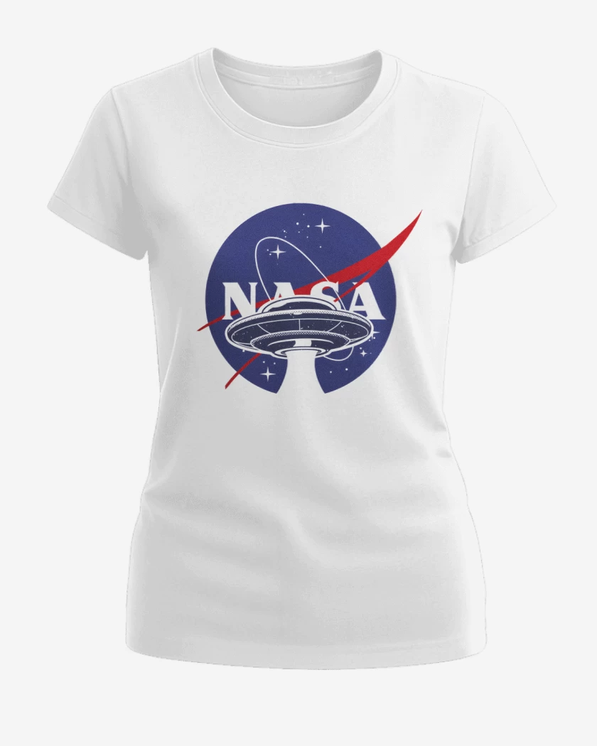Polera de Mujer Blanco de Platillo de la Nasa