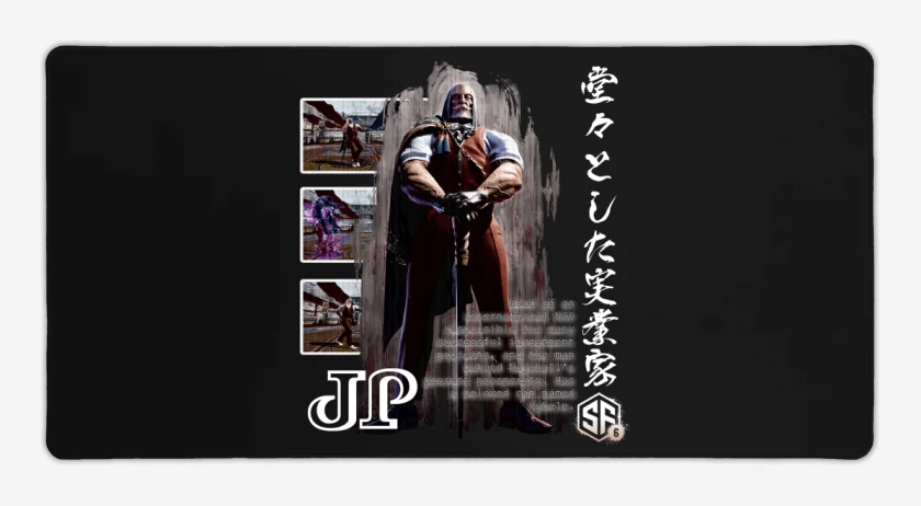 Mouse pad Gamer Negro de SF6 JP