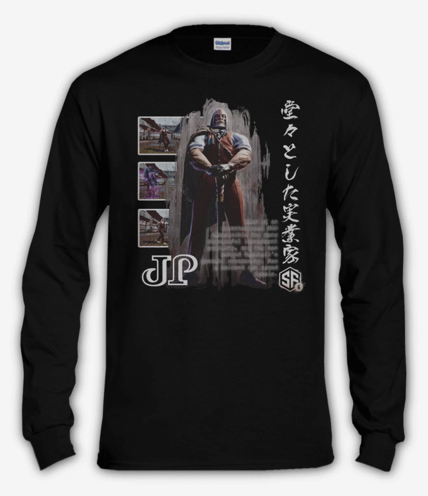 Polera manga larga Negro de SF6 JP