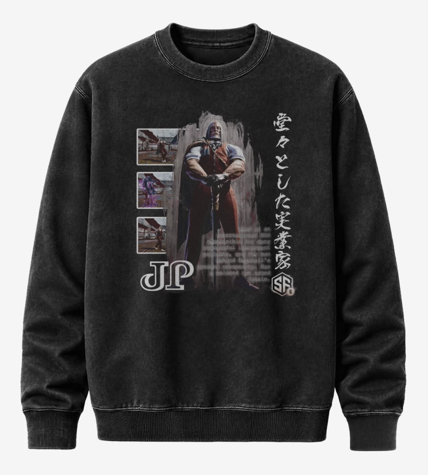 Poleron Polo Acid Wash Negro de SF6 JP