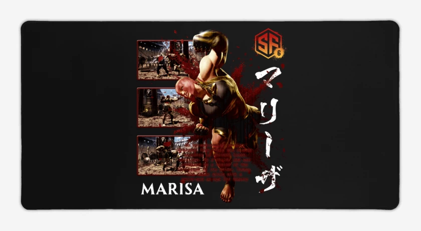 Mouse pad Gamer Negro de SF6 Marisa