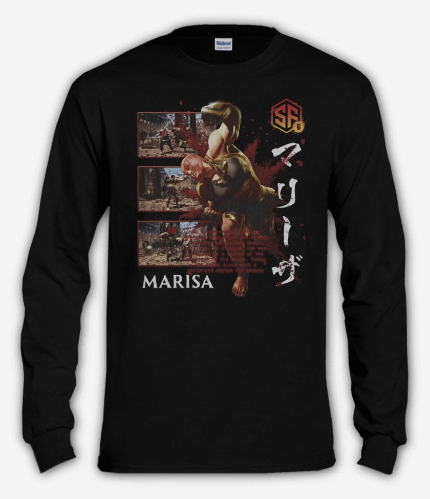 Polera manga larga Negro de SF6 Marisa
