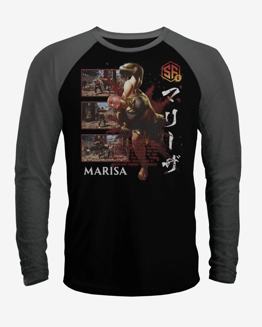 Polera Raglan Negro / Negro Heather de SF6 Marisa