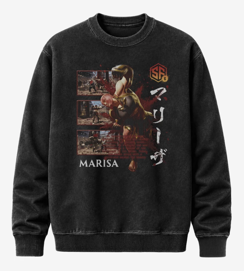 Poleron Polo Acid Wash Negro de SF6 Marisa