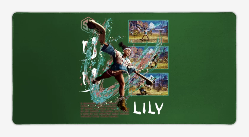 Mouse pad Gamer Verde jade de SF6 Lily