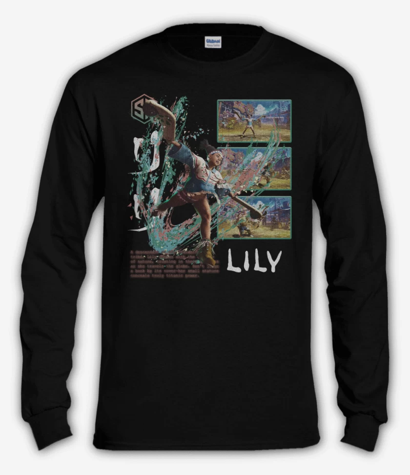 Polera manga larga Negro de SF6 Lily