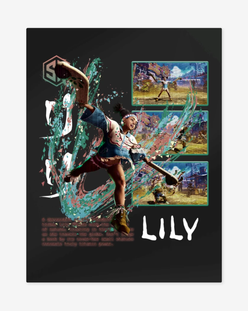 Print metalico Negro de SF6 Lily