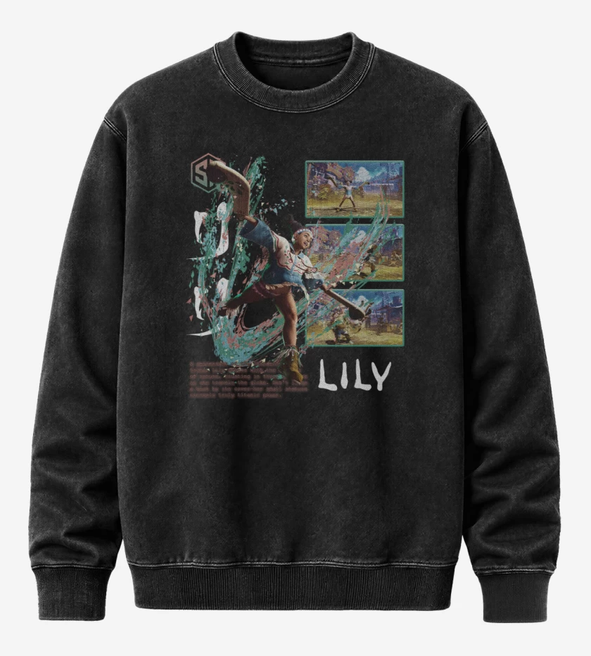 Poleron Polo Acid Wash Negro de SF6 Lily